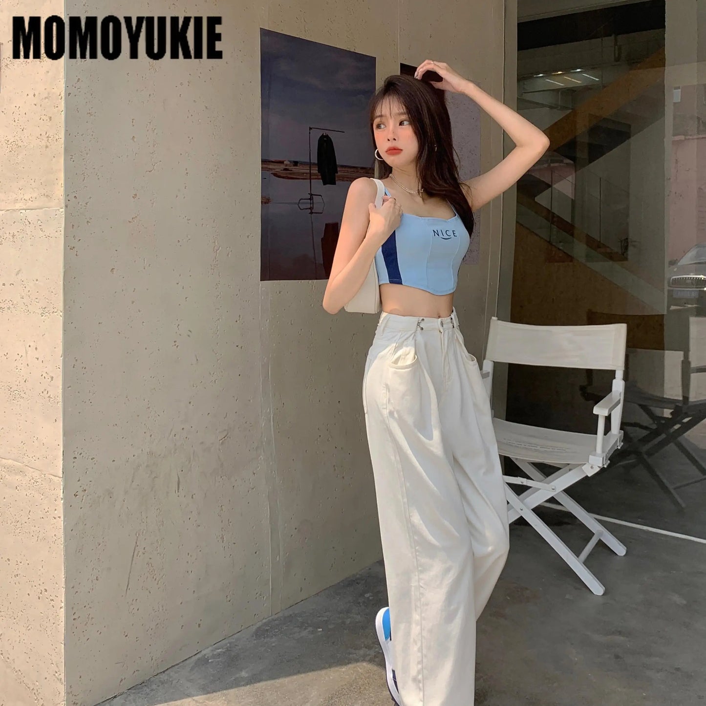 Fashion Loose Jeans For Women High Waist Stretch Wide Leg Femme Trousers Casual Comfort Denim Mom Pants 2021 Washed Jean Pants